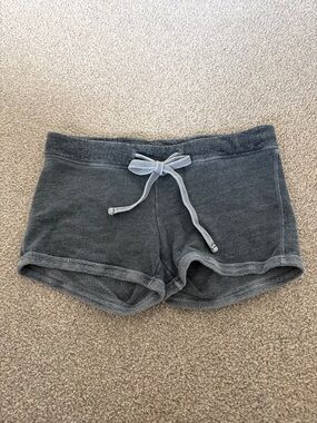 James Perse Charcoal Gray Athletic Lounge Shorts with Drawstring